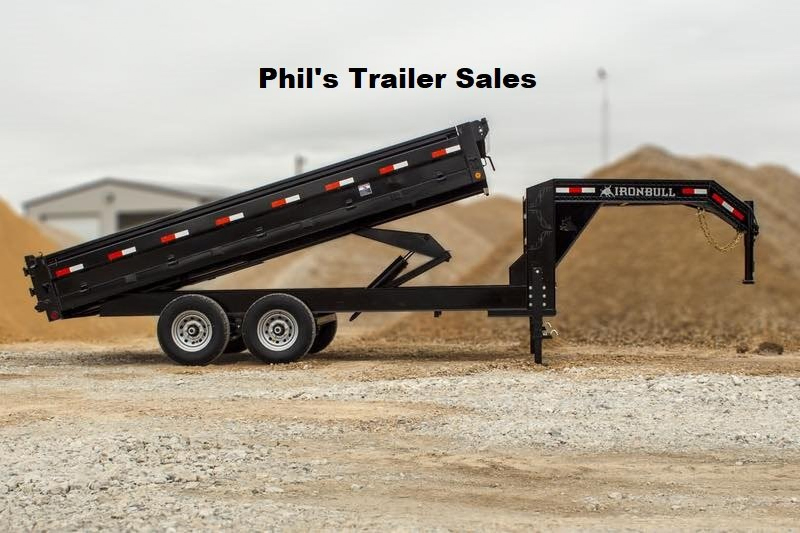 New 2023 IRON BULL 96 X 16 DECK OVER GOOSENECK DUMP Dump Trailer