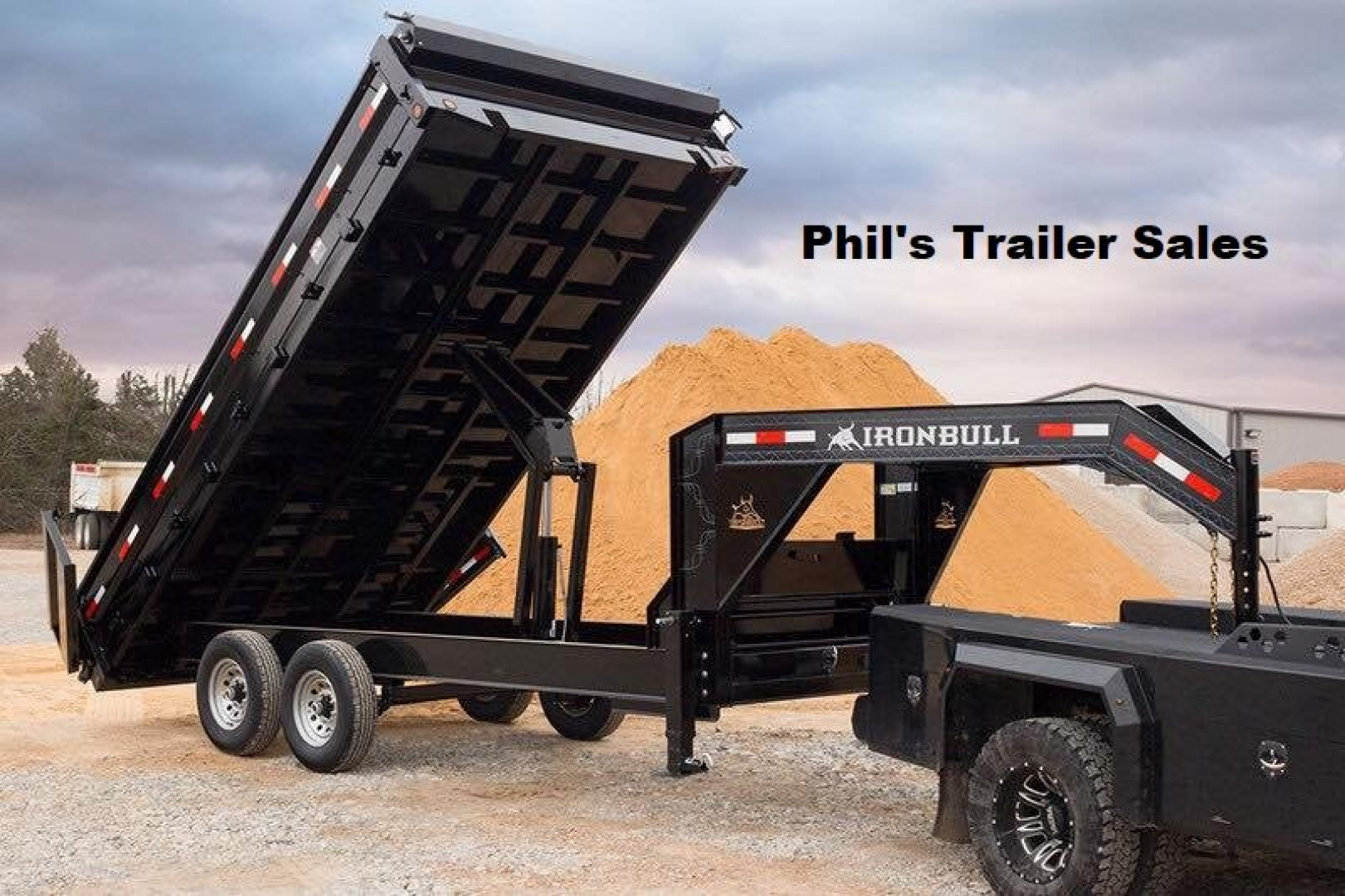 New 2023 IRON BULL 96 X 16 DECK OVER GOOSENECK DUMP Dump Trailer
