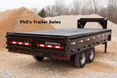 New 2023 IRON BULL 96 X 16 DECK OVER GOOSENECK DUMP Dump Trailer