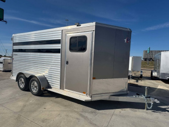 New 2023 Frontier Trailers FACTORY DEMO UNIT3 HORSE STRIDER SERIES Stock / Stock Combo Trailer ONLY 1 AVAILABLE AT THIS PRICE