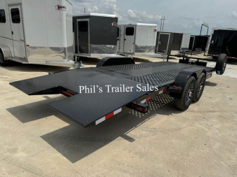 New 2024 83X24 OPEN Car Hauler FULL POWER TILT / 7K AXLES / ALUMINUM WHEELS / STEEL DECK