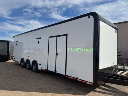 New CONTINENTAL CARGO NEW 85X32 ENCLOSED RACE CAR TRAILER LATE MODEL RAMP OVERS TRAILER Car / Racing Trailer
