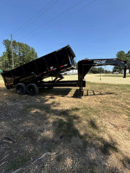 New 2024 Top Hat Trailers 7 X 16 GOOSENECK Dump Trailer 24'' SIDES