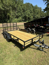 New 2024 Top Hat Trailers 83X14 TANDEM AXLE GATE Utility Trailer