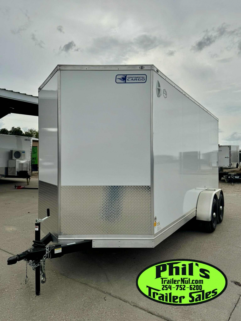 New 2025 Continental Cargo 7x16 STEEL MOD Cargo / Enclosed Trailer COMMERCIAL GRADE HEAVY DUTY 5200 LB TORSION AXLES!