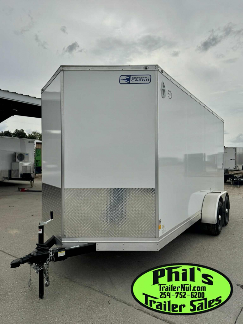 New 2025 Continental Cargo 7x16 STEEL MOD Cargo / Enclosed Trailer COMMERCIAL GRADE HEAVY DUTY 5200 LB TORSION AXLES!