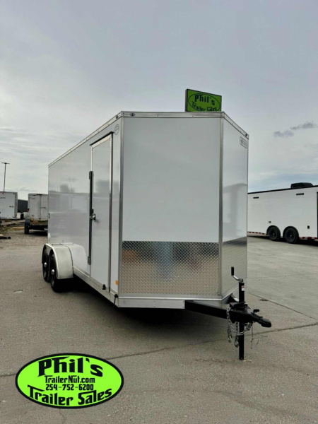New 2025 Continental Cargo 7x16 STEEL MOD Cargo / Enclosed Trailer COMMERCIAL GRADE HEAVY DUTY 5200 LB TORSION AXLES!