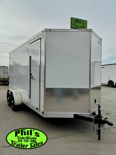 New 2025 Continental Cargo 7x16 STEEL MOD Cargo / Enclosed Trailer COMMERCIAL GRADE HEAVY DUTY 5200 LB TORSION AXLES!