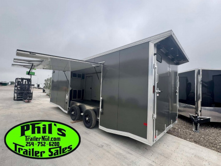 New E-Z Hauler 24' ALL ALUMINUM CAR HAULER LARGE ESCAPE DOOR FINISHED OUT Cargo / Enclosed Trailer