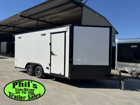 New Continental Cargo NEW 85X16 V-NOSE ELECTRICAL PACKAGE ENCLOSED MOTORCYCLE TRAILER TRAILER CARGO TRAILERS Motorcycle Trailer