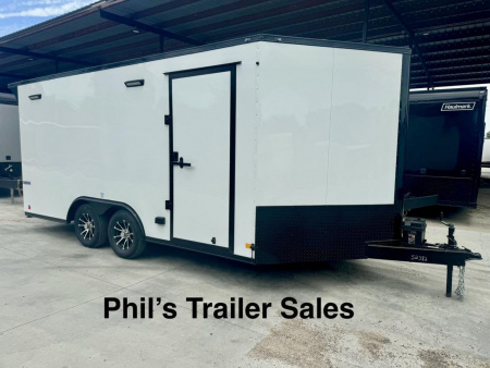 New Continental Cargo NEW 85X16 V-NOSE ELECTRICAL PACKAGE ENCLOSED MOTORCYCLE TRAILER TRAILER CARGO TRAILERS Motorcycle Trailer