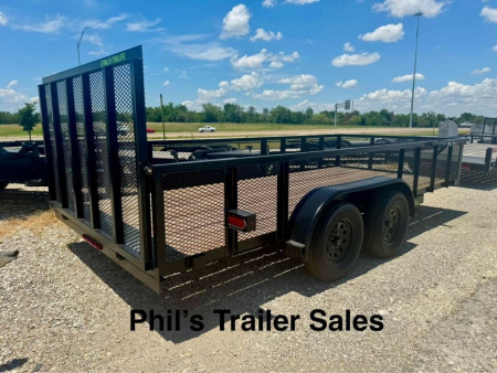 New Stanley Trailers 83X16 EXPANDED METAL SIDES Utility Trailer REAR GATE
