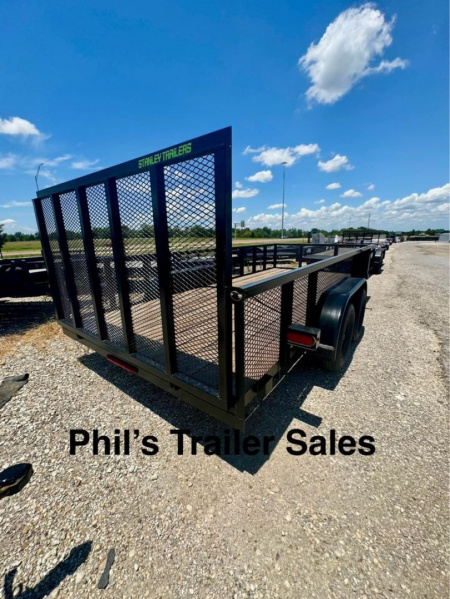 New Stanley Trailers 83X16 EXPANDED METAL SIDES Utility Trailer REAR GATE