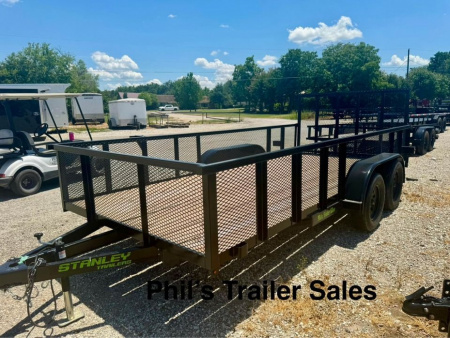 New Stanley Trailers 83X16 EXPANDED METAL SIDES Utility Trailer REAR GATE