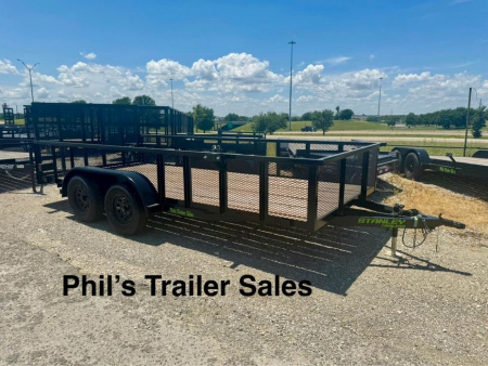 New Stanley Trailers 83X16 EXPANDED METAL SIDES Utility Trailer REAR GATE