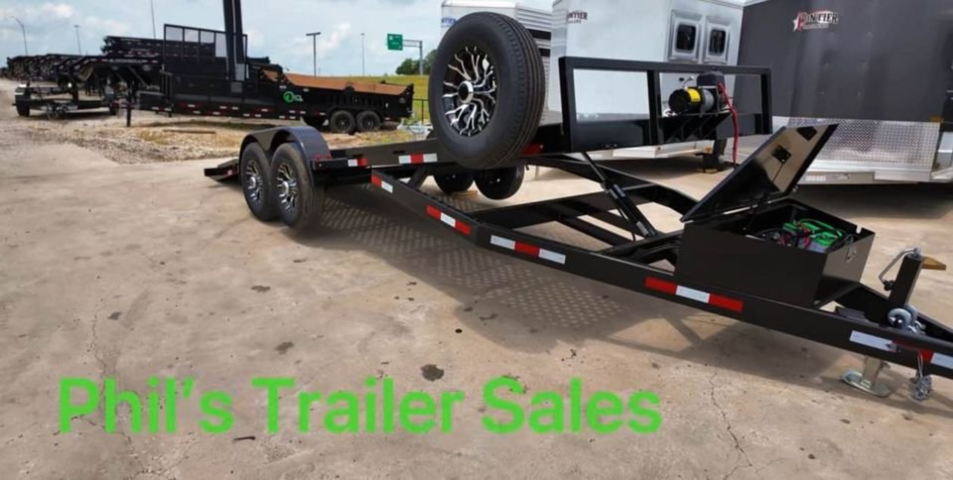 New 2024 83X20 Equipment Trailer W/ WINCH POWER TILT 14K TRAILER