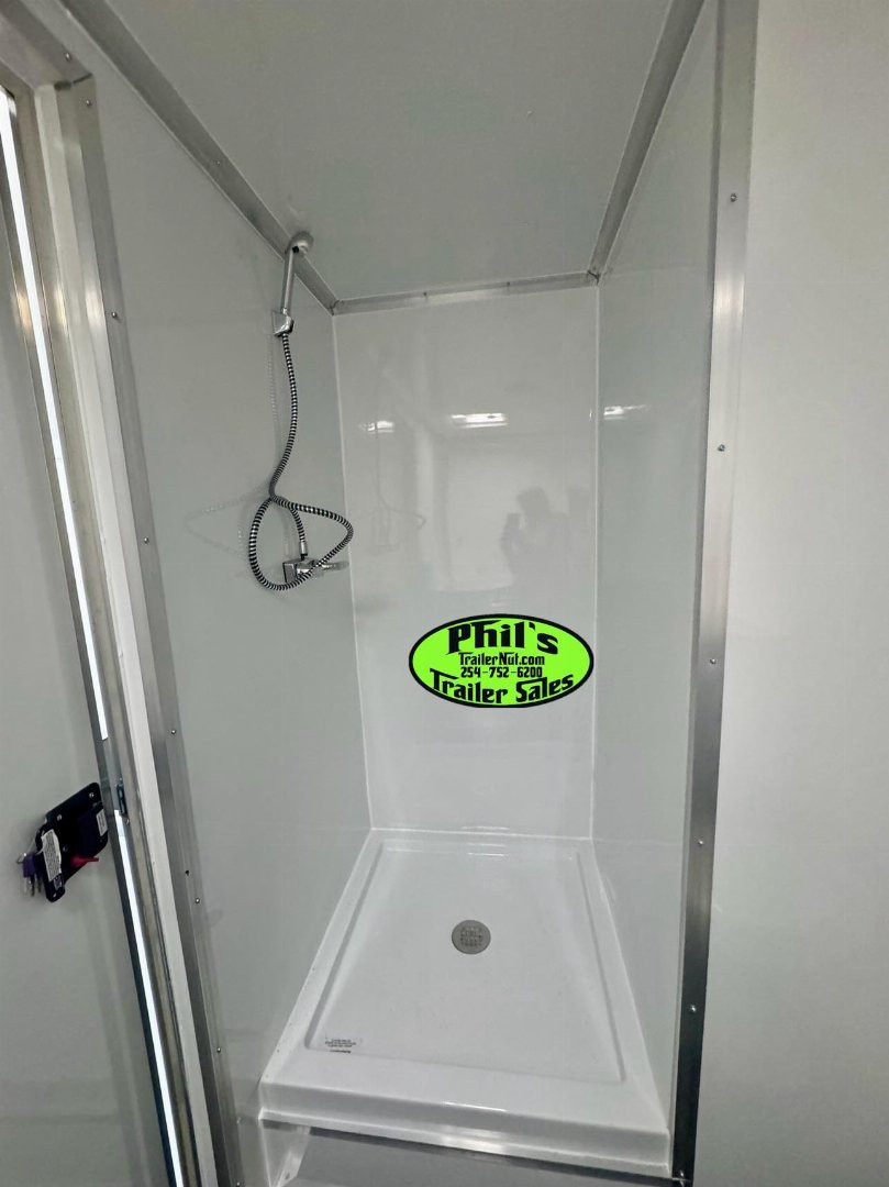 New 8.5x32 BATHROOM PACKAGE & ESCAPE DOOR Car / Racing Trailer ENCLOSED CAR HAULER