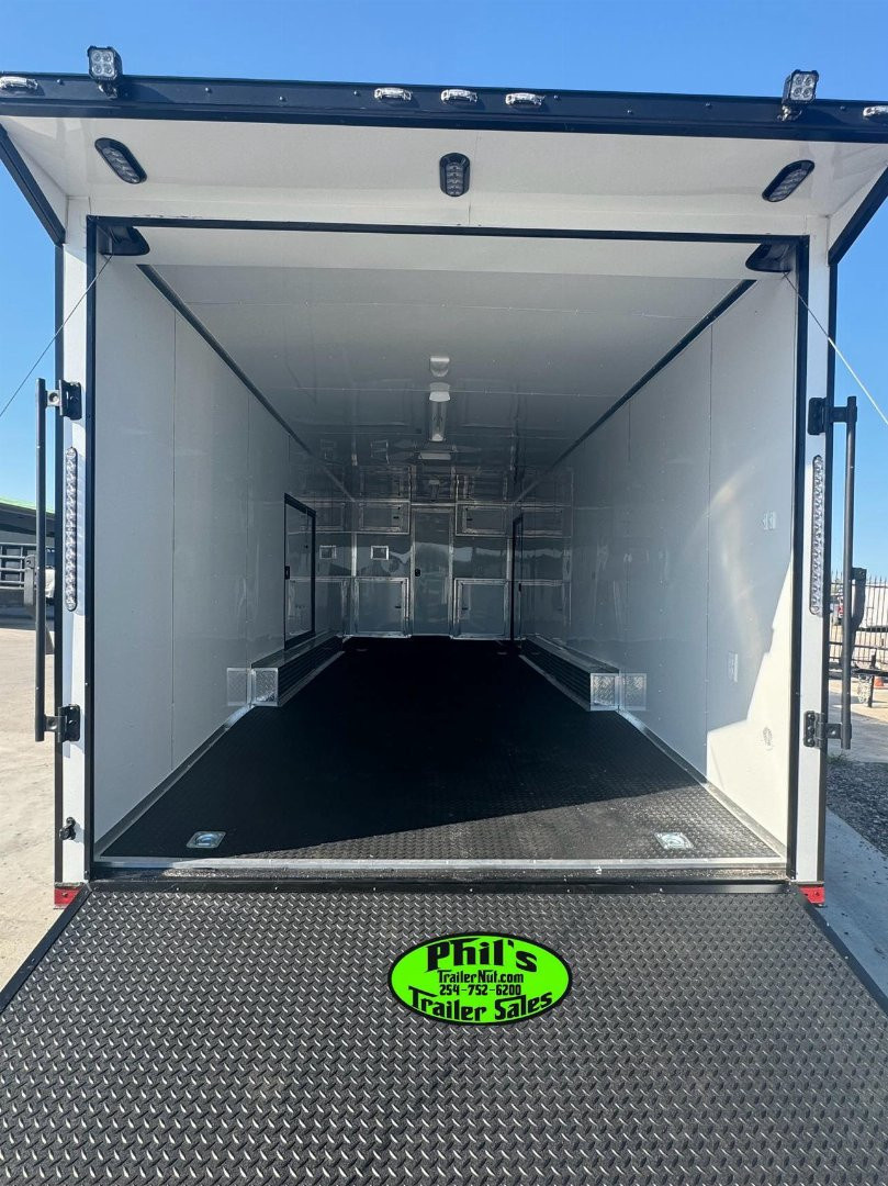 New 8.5x32 BATHROOM PACKAGE & ESCAPE DOOR Car / Racing Trailer ENCLOSED CAR HAULER
