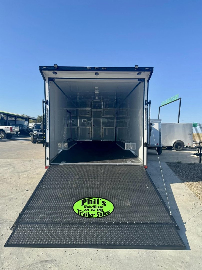 New 8.5x32 BATHROOM PACKAGE & ESCAPE DOOR Car / Racing Trailer ENCLOSED CAR HAULER