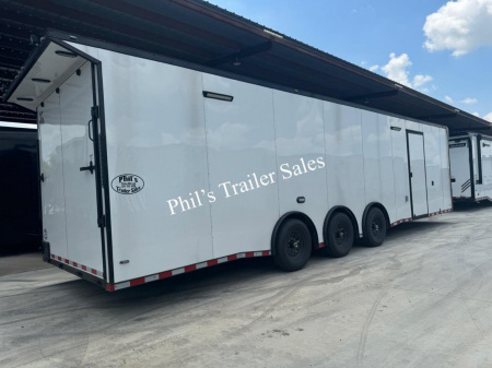New 8.5x32 BATHROOM PACKAGE & ESCAPE DOOR Car / Racing Trailer ENCLOSED CAR HAULER