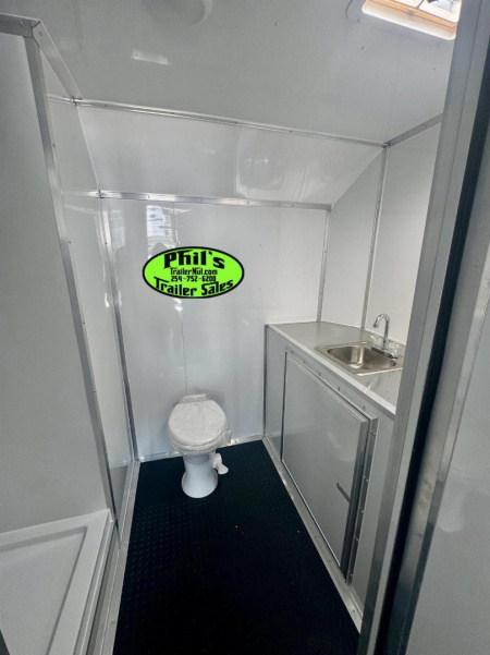 New 8.5x32 BATHROOM PACKAGE & ESCAPE DOOR Car / Racing Trailer ENCLOSED CAR HAULER