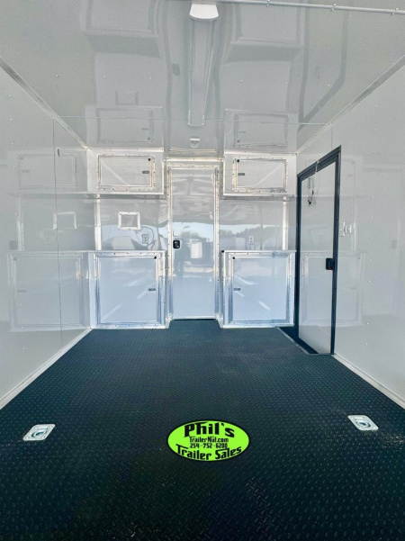 New 8.5x32 BATHROOM PACKAGE & ESCAPE DOOR Car / Racing Trailer ENCLOSED CAR HAULER