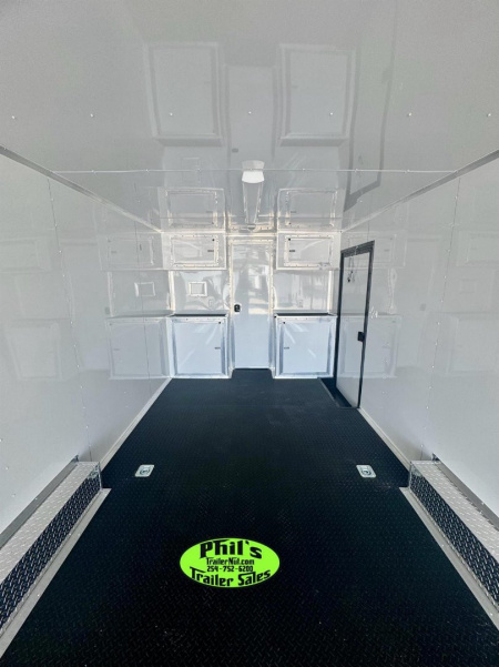 New 8.5x32 BATHROOM PACKAGE & ESCAPE DOOR Car / Racing Trailer ENCLOSED CAR HAULER