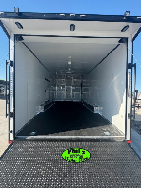 New 8.5x32 BATHROOM PACKAGE & ESCAPE DOOR Car / Racing Trailer ENCLOSED CAR HAULER