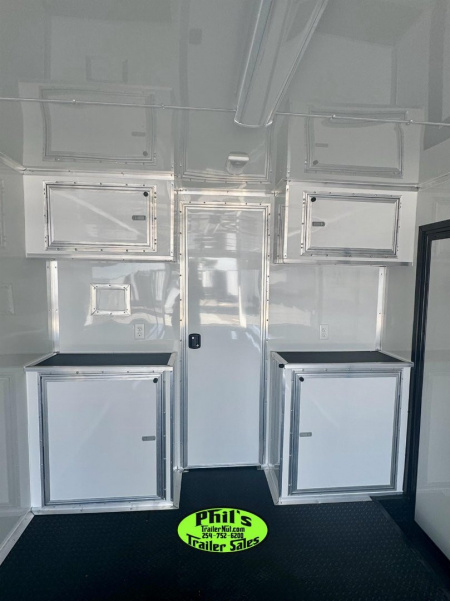 New 8.5x32 BATHROOM PACKAGE & ESCAPE DOOR Car / Racing Trailer ENCLOSED CAR HAULER