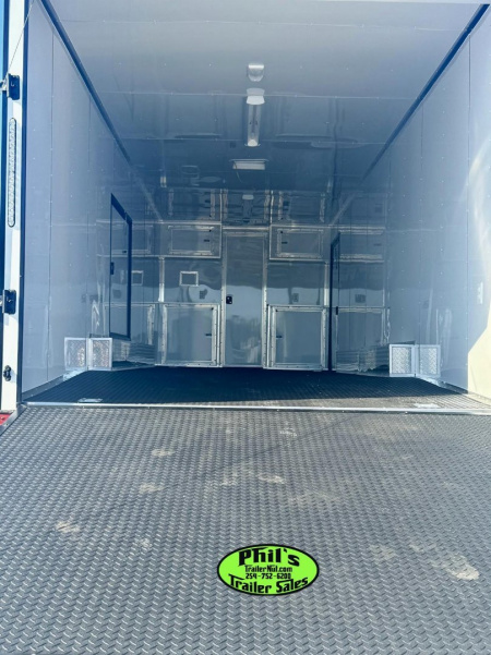 New 8.5x32 BATHROOM PACKAGE & ESCAPE DOOR Car / Racing Trailer ENCLOSED CAR HAULER
