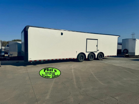 New 8.5x32 BATHROOM PACKAGE & ESCAPE DOOR Car / Racing Trailer ENCLOSED CAR HAULER