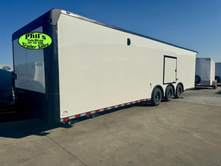 New 8.5x32 BATHROOM PACKAGE & ESCAPE DOOR Car / Racing Trailer ENCLOSED CAR HAULER