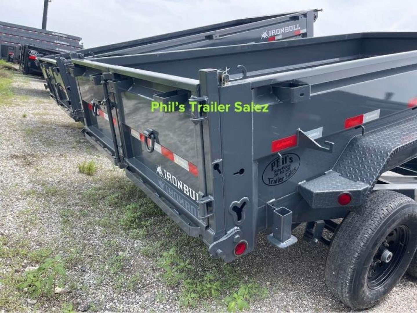 New RED TAG SALE!! 2024 IRON BULL 83X16 DUMP TRAILER IRON BULL POWDER COATED DUP TRAILERS Dump Trailer 2024 CLOSE OUT MODEL ONLY 1 AVAILABLE AT THIS PRICE!