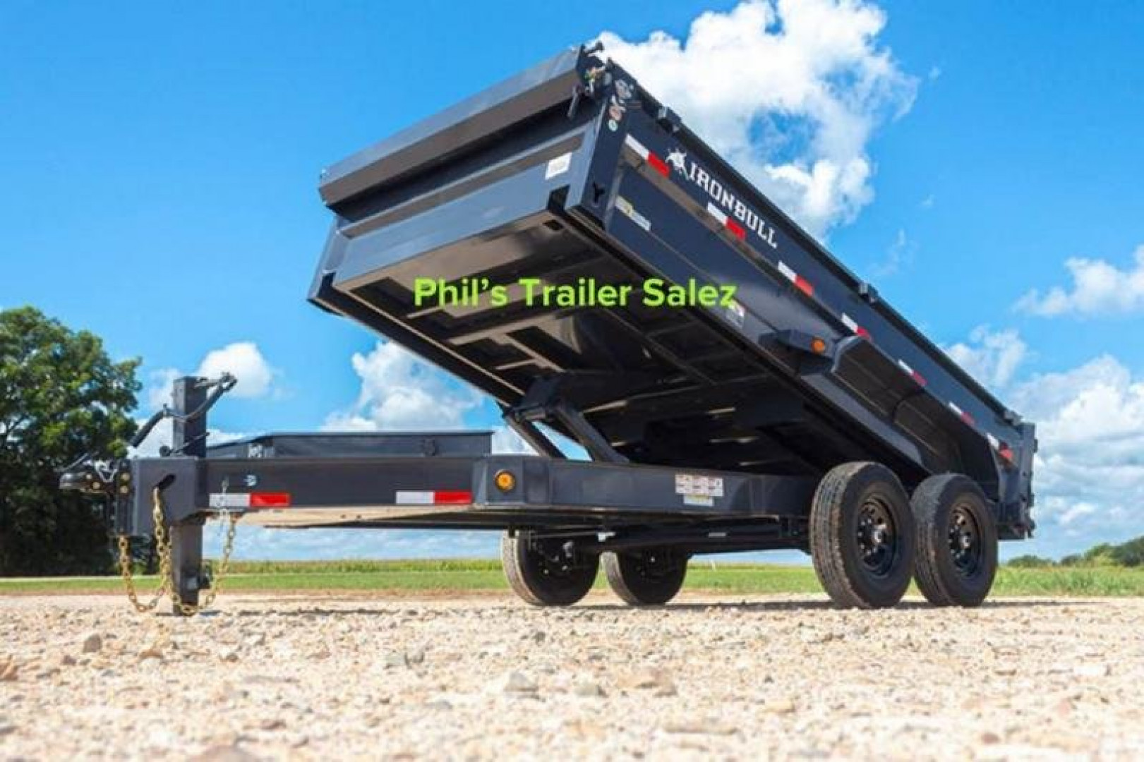 New RED TAG SALE!! 2024 IRON BULL 83X16 DUMP TRAILER IRON BULL POWDER COATED DUP TRAILERS Dump Trailer 2024 CLOSE OUT MODEL ONLY 1 AVAILABLE AT THIS PRICE!