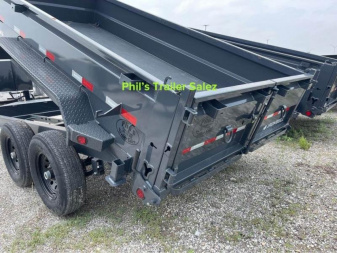 New RED TAG SALE!! 2024 IRON BULL 83X16 DUMP TRAILER IRON BULL POWDER COATED DUP TRAILERS Dump Trailer 2024 CLOSE OUT MODEL ONLY 1 AVAILABLE AT THIS PRICE!