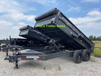 New RED TAG SALE!! 2024 IRON BULL 83X16 DUMP TRAILER IRON BULL POWDER COATED DUP TRAILERS Dump Trailer 2024 CLOSE OUT MODEL ONLY 1 AVAILABLE AT THIS PRICE!