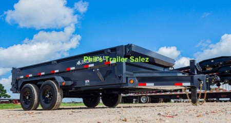 New RED TAG SALE!! 2024 IRON BULL 83X16 DUMP TRAILER IRON BULL POWDER COATED DUP TRAILERS Dump Trailer 2024 CLOSE OUT MODEL ONLY 1 AVAILABLE AT THIS PRICE!