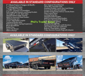 New RED TAG SALE!! 2024 IRON BULL 83X16 DUMP TRAILER IRON BULL POWDER COATED DUP TRAILERS Dump Trailer 2024 CLOSE OUT MODEL ONLY 1 AVAILABLE AT THIS PRICE!