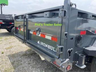 New RED TAG SALE!! 2024 IRON BULL 83X16 DUMP TRAILER IRON BULL POWDER COATED DUP TRAILERS Dump Trailer 2024 CLOSE OUT MODEL ONLY 1 AVAILABLE AT THIS PRICE!
