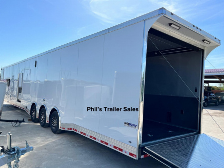 New CONTINENTAL CARGO 52' LIVING QUARTERS Car / Racing Trailer BATHROOM PACKAGE, DUAL MINI SPLIT & GENERATOR