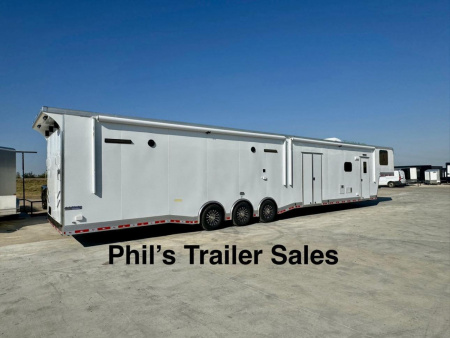 New CONTINENTAL CARGO 52' LIVING QUARTERS Car / Racing Trailer BATHROOM PACKAGE, DUAL MINI SPLIT & GENERATOR