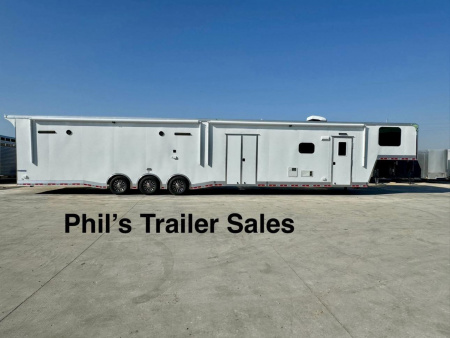 New CONTINENTAL CARGO 52' LIVING QUARTERS Car / Racing Trailer BATHROOM PACKAGE, DUAL MINI SPLIT & GENERATOR