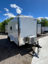 New 2025 CONTINENTAL CARGO Crew trailer 7X14 DOG HOUSE Office Trailer BENCHES WITH STORAGE & MINI SPLIT!