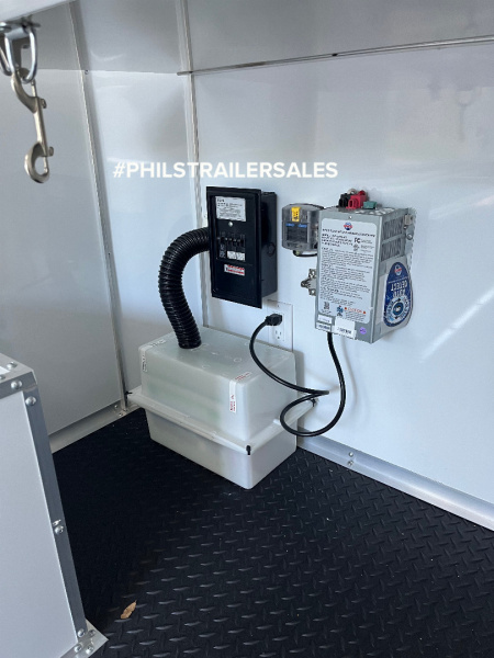 New CONTINENTAL CARGO Crew trailer 7X14 DOG HOUSE Office Trailer BENCHES WITH STORAGE & MINI SPLIT!