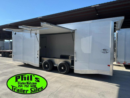 New E-Z Hauler 24' ALL ALUMINUM CAR HAULER LARGE ESCAPE DOOR FINISHED OUT Cargo / Enclosed Trailer