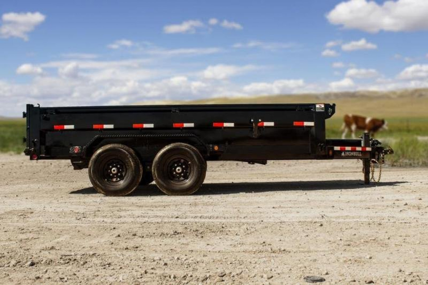 New 2024 IRON BULL NEW 83X12 DUMP TRAILER OPEN UTILITY W/TARP AND RAMP Dump Trailer