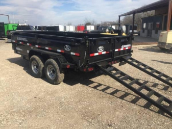 New 2024 IRON BULL NEW 83X12 DUMP TRAILER OPEN UTILITY W/TARP AND RAMP Dump Trailer