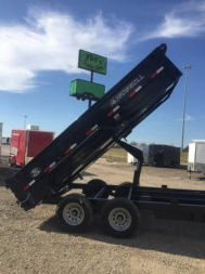 New 2024 IRON BULL NEW 83X12 DUMP TRAILER OPEN UTILITY W/TARP AND RAMP Dump Trailer