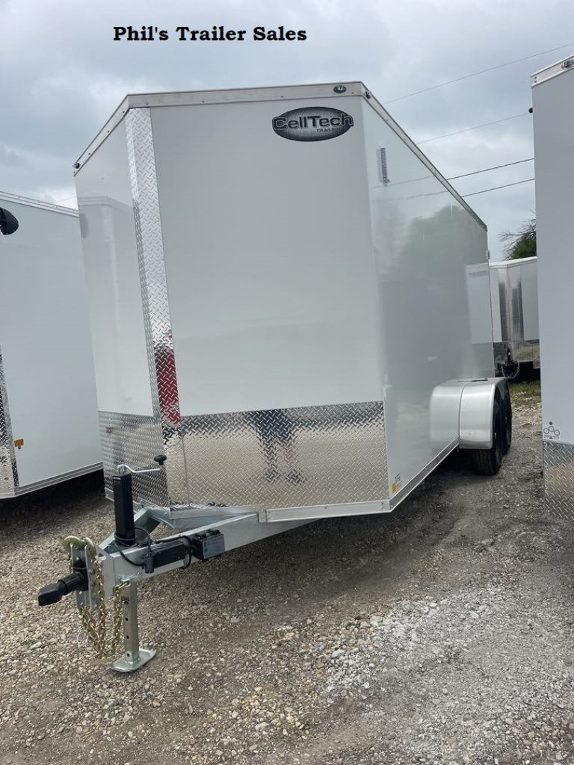 New 7X16 CellTech CONTRACTOR PACKAGE DOUBLE DOORS Enclosed Cargo Trailer