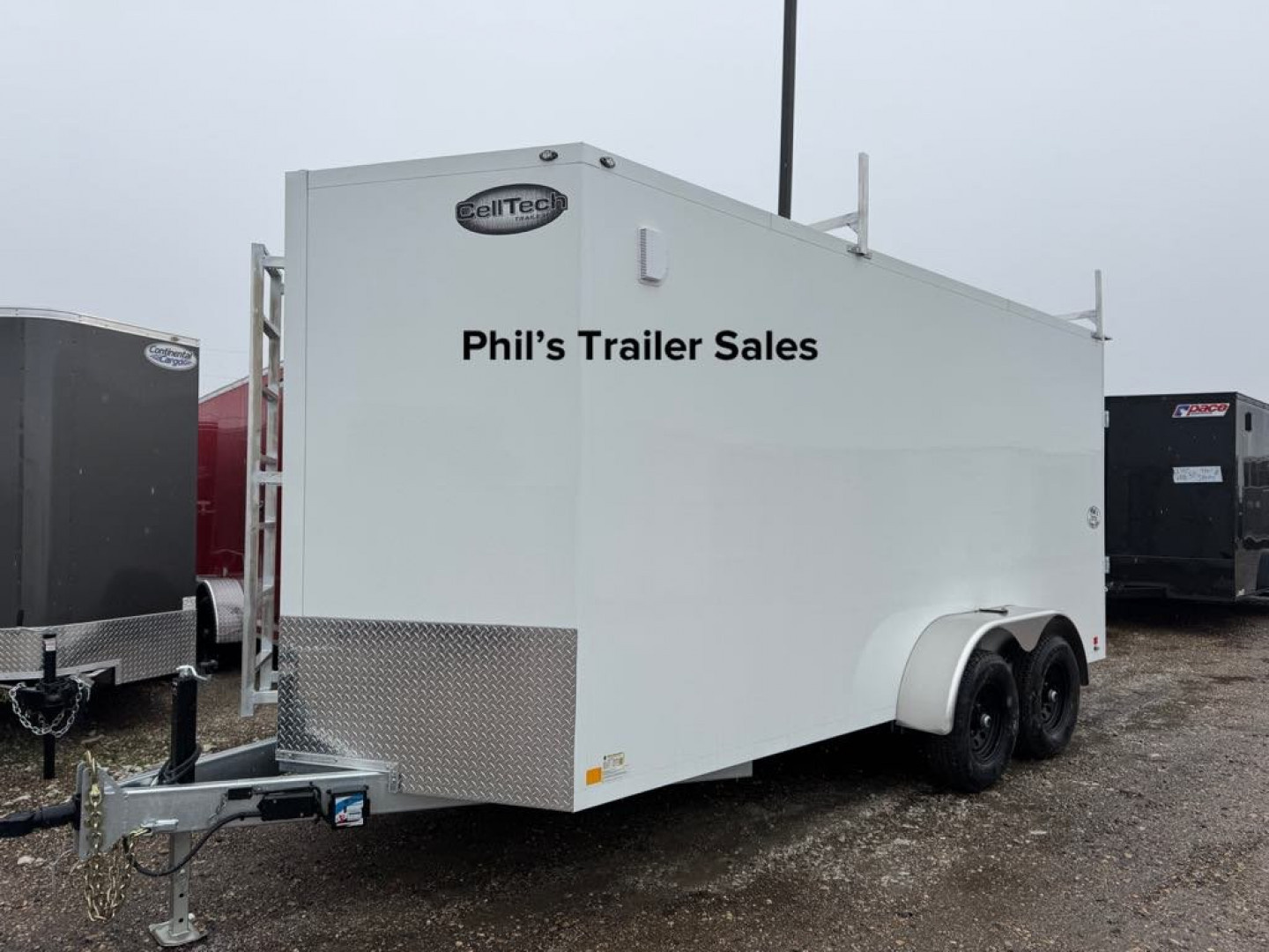 New 7X16 CellTech CONTRACTOR PACKAGE DOUBLE DOORS Enclosed Cargo Trailer